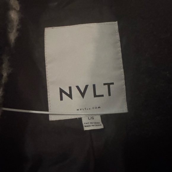 NVLT Women's Houndstooth Pea Coat in Black and White - Picture 2 of 7